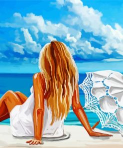 Woman At The Beach By Tim Gilliland paint by number