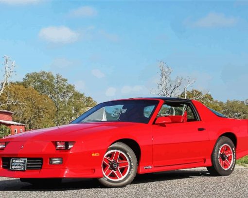 1991 Camaro Red Car paint by number