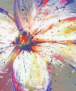 Abstract Flower Illustration Piant by number