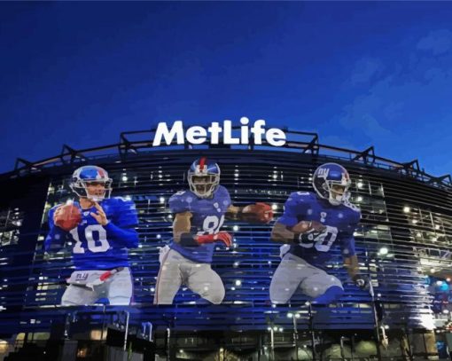 Aesthetic NY Giants Stadium paint by number