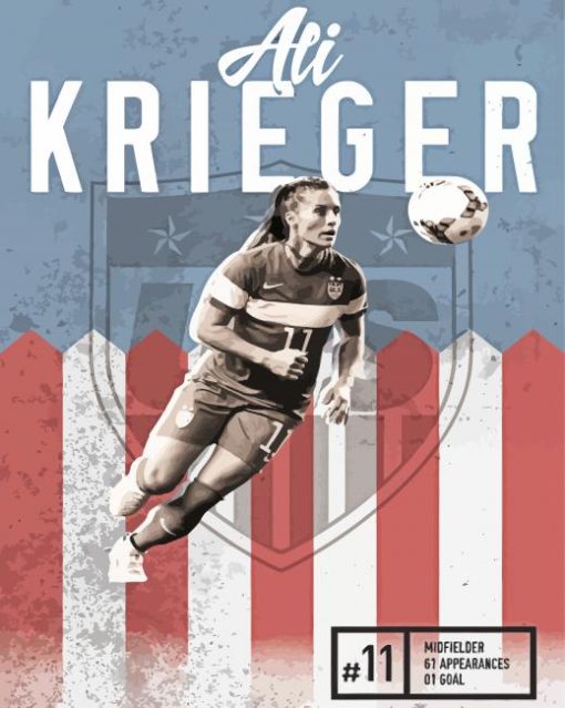 Ali Krieger Poster paint by number