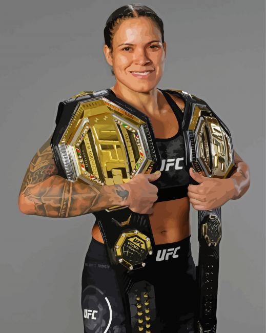 Amanda Nunes MMA Fighter Paint by number