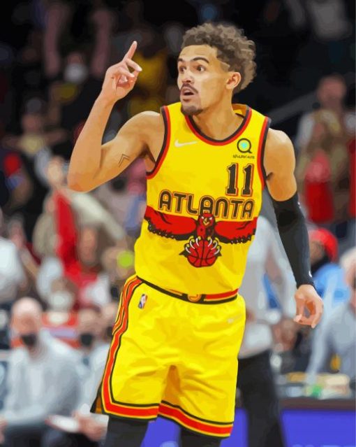 Basketball Player Trae Young paint by number