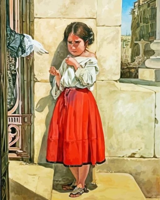 Beggar Spanish Girl paint by number