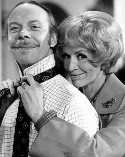 Black And White George And Mildred Sitcom paint by number