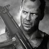 Black And White John McClane paint by number