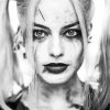 Black And White Harley Quinn paint by number