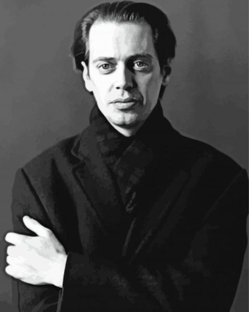 Black And White Steve Buscemi paint by number