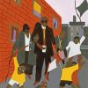 Blind Beggars By Jacob Lawrence paint by number