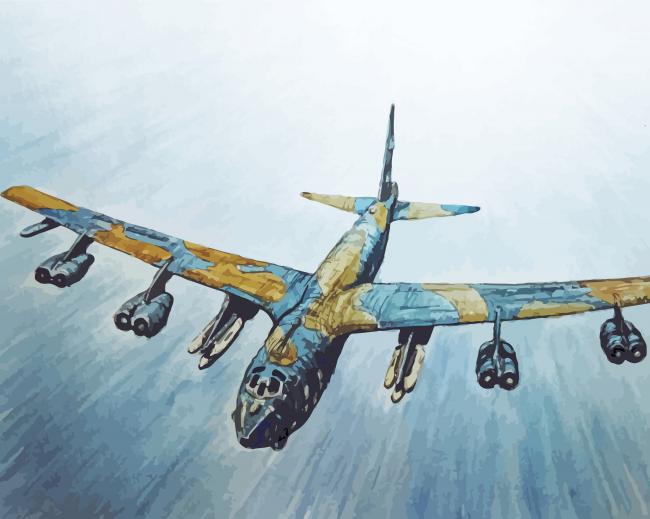 Boeing B 52 Stratofortress Art paint by number
