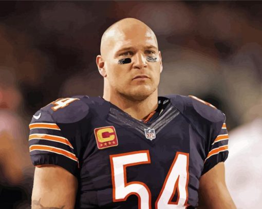 Brian Urlacher American Football Player paint by number
