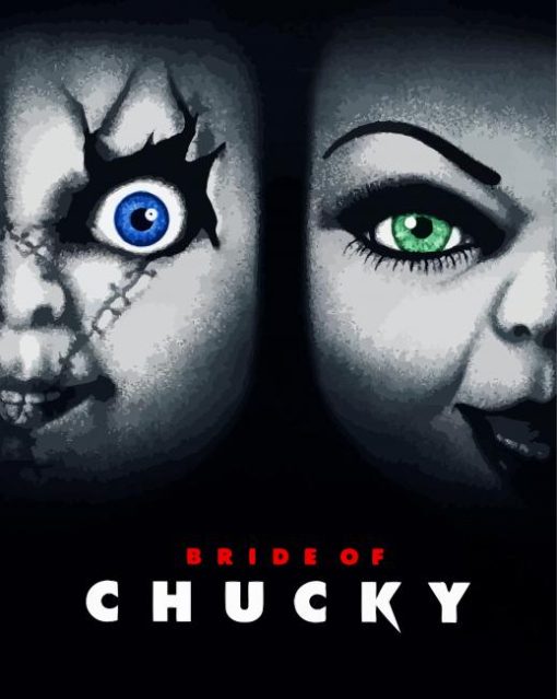 Bride Of Chucky Movie Poster Paint By Numbers - PBN Canvas
