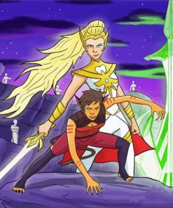 Catra And She Ra Characters paint by number