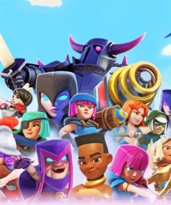 Clash Royale Game Characters paint by number