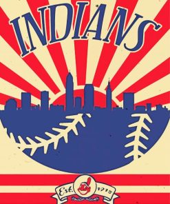 Cleveland Indians Poster paint by number