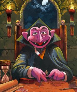Count Von Count Character paint by number