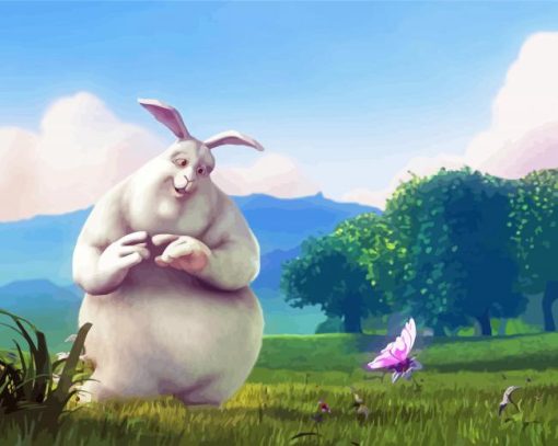 Cute Big Buck Bunny paint by number