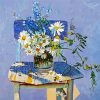 Daisies Flowers On Chair paint by number