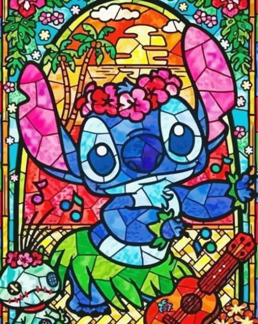 Disney Stained Glass paint by number