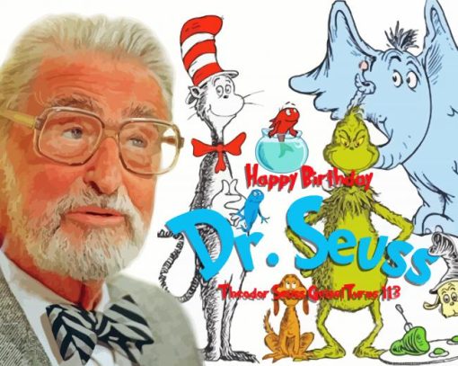 Dr Seuss Author paint by number