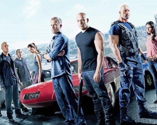 Fast And Furious Five Characters paint by number