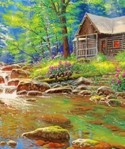 Fishing Cabin paint by number