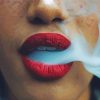 Girl Smoke Out Of Mouth paint by number