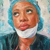 Gorgeous African American Nurse paint by number
