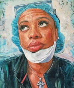 Gorgeous African American Nurse paint by number