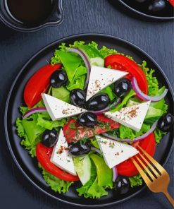 Greek Salad paint by number