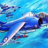 Harrier Planes paint by number