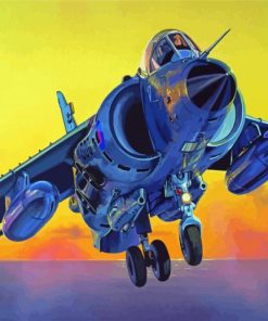 Harrier War Plane paint by number
