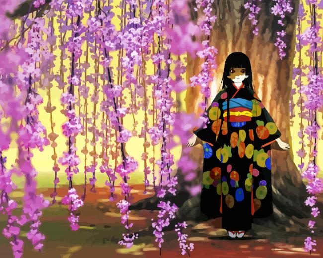 Japanese Anime Hell Girl paint by number