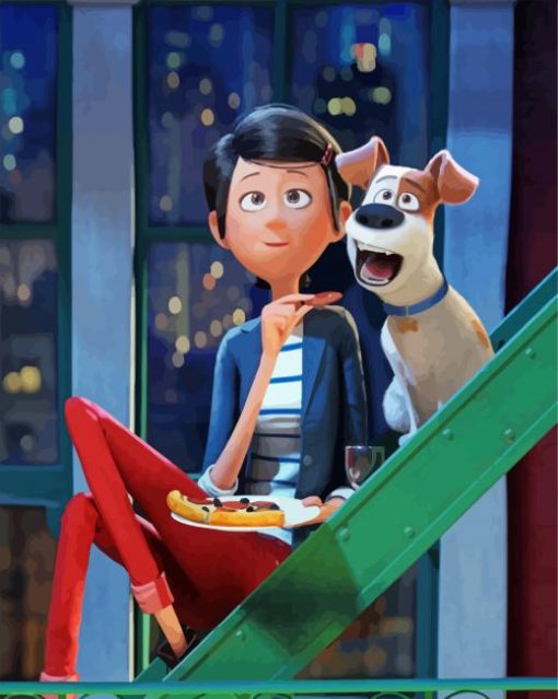 Katie And Max The Secret Life Of Pets paint by number