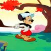 Mickey Mouse Golfing paint by number