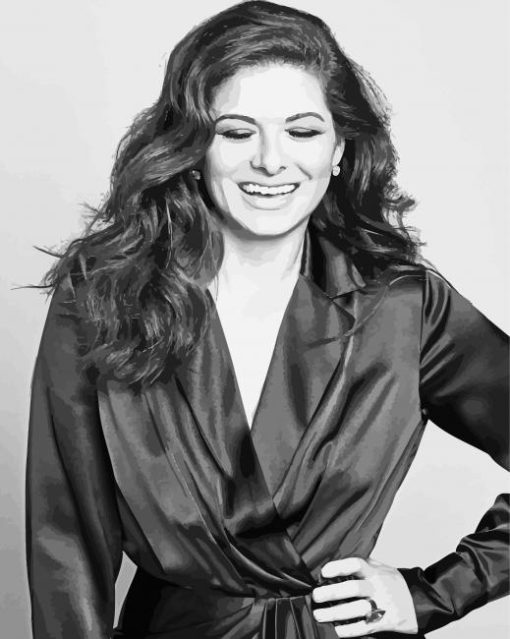 Monochrome Debra Messing paint by number