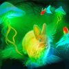 Mystical Rabbit And Fishes paint by number