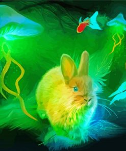 Mystical Rabbit And Fishes paint by number