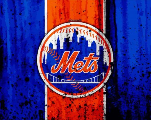 New York Mets Baseball Logo paint by number