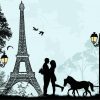 Paris Couple Silhouette paint by number