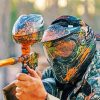 Playing Paintball paint by number