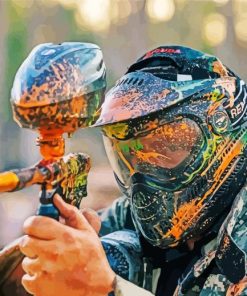 Playing Paintball paint by number