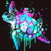 Pop Art Turtle Splatter paint by number