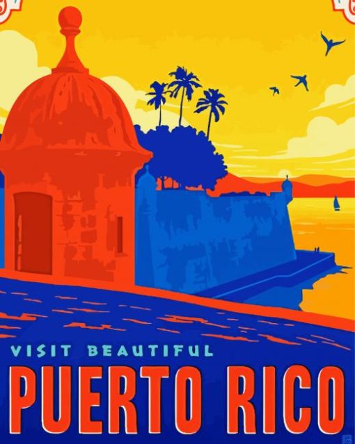 Puerto Rico Poster paint by number