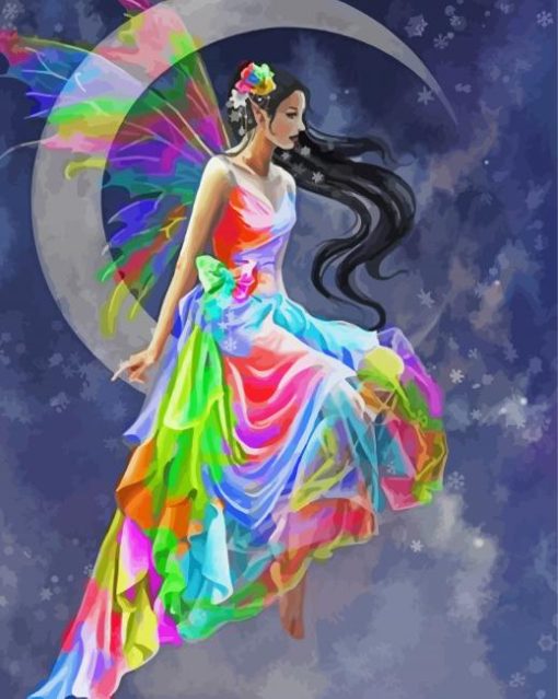 Rainbow Fairy Paint by number