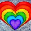 Rainbow Heart paint by number