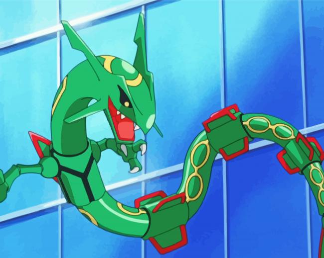 Rayquaza Pokemon paint by number