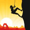 Rock Climbing Silhouette paint by number