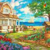 Sea Cottage Garden paint by number