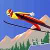 Ski Jump Art paint by number